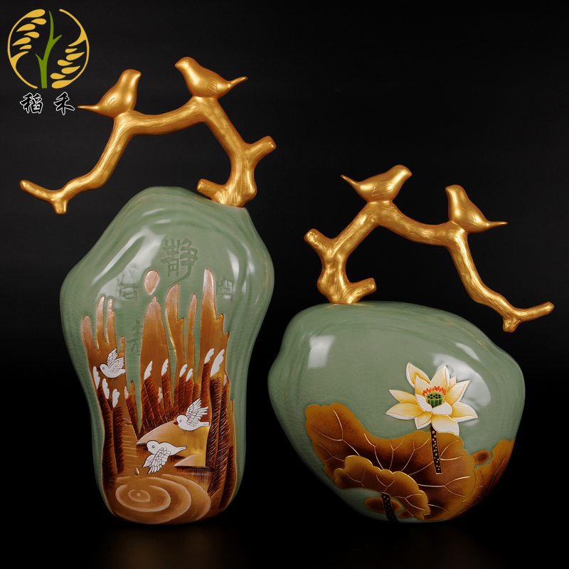 Clear your up creative arts and crafts ceramics Chinese contracted home sitting room adornment porcelain office furnishing articles