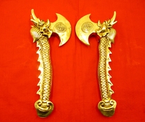 Feng Shui copper axe hanging ornaments lucky long tou fu yi fu pressure hundreds curse home living room town house decoration decoration