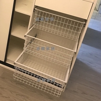 Piya custom-made wardrobe basket professional with slide rail hardware pull basket telescopic storage pull basket sliding drawer basket
