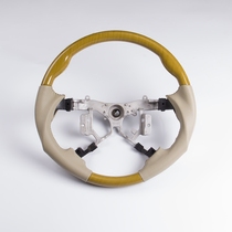Toyota Da Overlord ESTIM 50 series ACR50 original modified peach wood steering wheel pinhole leather handle titanium disc