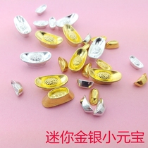 Glue jewelry ashtray mobile phone case decoration gold and silver ingot Small Abacus small yuan treasure