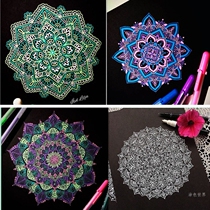 Mandala painting painting hand drawing coloring adult decompression meditation decoration painting (Coloring World)