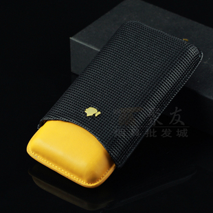 cohiba雪茄真皮皮套三支装雪茄烟套雪茄管套保湿套