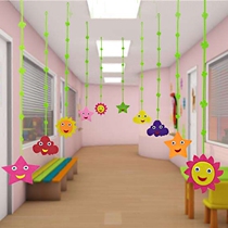 Non-woven cloud hanging ornaments June 1 Childrens Day decorations classroom layout baby creative birthday party