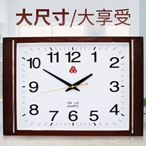 Wall clock living room rectangular large ultra-quiet quartz clock Wall watch fashion creative simple home clock modern