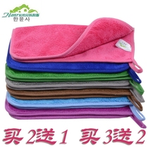 Thickened double-sided coral fleece cloth water-absorbing non-hair-cleaning floor furniture glass kitchen dish cloth cleaning towel