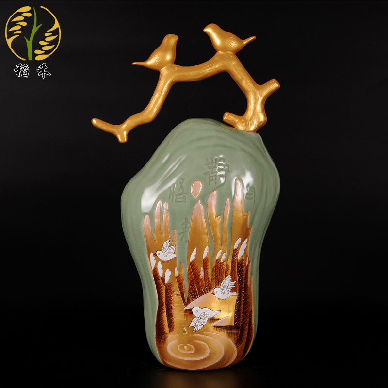 Clear your up creative arts and crafts ceramics Chinese contracted home sitting room adornment porcelain office furnishing articles