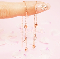 (Korean direct) grapefruit icons for the House LLOYD 14K gold cherry blossoms diamond earrings ear line