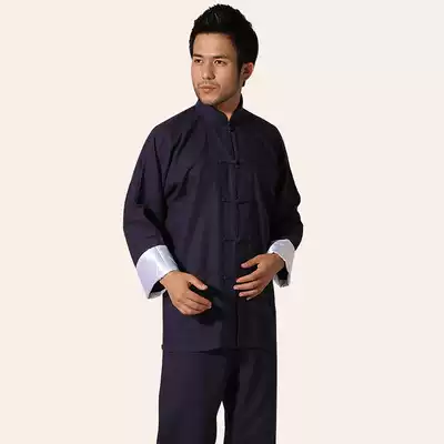 Chinese Tang suit National Tang suit men's cotton and linen kung fu suit Tai Chi suit