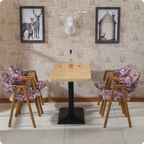 A chair coffee shop milk tea shop dessert shop fast food table and chair set one table four chairs 4-person Split Table simple