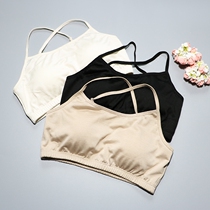 Summer real silk with chest cushion Chest Cushion Sans Mulberry Silk Anti-Walking Light Harnesses Wrap Chest Rear Cross Type Sports Bra Underwear