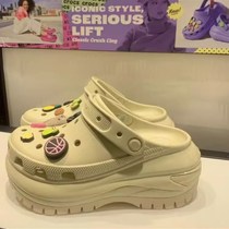 Classic thick-soled celebrity clogs halo r womens shoes retro high-heeled beach sandals womens non-slip platform shoes old