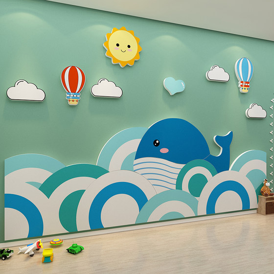 Ocean skirting stickers Kindergarten ring theme wall decoration of mother and baby shop baby swimming pool wall board Ocean skirting stickers Kindergarten ring theme wall decoration of mother and baby shop baby swimming pool wall board