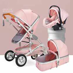 Recommended baby stroller 3 in 1 with car seat,Luxury Multifunctiona