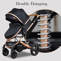 Sufa Babyfond High Landscape Baby Stroller 3 in 1 Basket Can