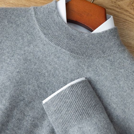 2024 autumn and winter new cashmere sweater for men's half turtleneck pullover knitted base shirt loose thermal inner sweater
2024 autumn and winter new cashmere sweater for men's half turtleneck pullover knitted base shirt loose thermal inner sweater