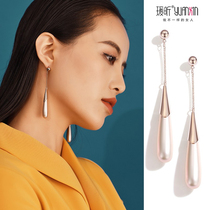 No ear hole ear clip female temperament Mori 925 silver needle earrings cold wind high level simple moving Net red ear ornaments