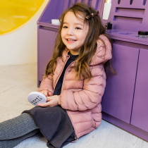 Kanger childrens light down jacket short small children boys and girls Baby light coat down jacket