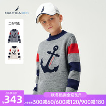 NAUTICA KIDS notika childrens clothing boys sweater 2021 early autumn season new childrens sweater trend