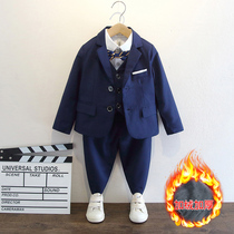 Childrens Western-style clothes boy handsome Inn Wind children casual suits suit autumn and winter gushed tuxegown gowns
