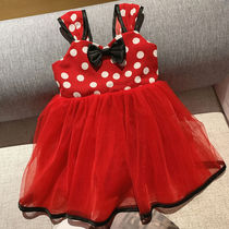 2021 summer new girl princess dress summer children Foreign style mini dress dress puffy gauze sling