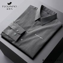 Rich Bird Mens non-iron shirt 2021 Spring and Autumn new high-end handsome work dress stripe long sleeve shirt tide