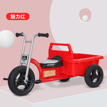 Childrens tricycle bicycle with bucket double light male and girl baby small toddler can bring tricycle