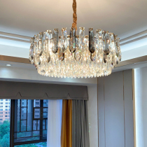 Living room crystal chandelier Hong Kong style light luxury post-modern simple luxury bedroom villa hotel restaurant model room lighting