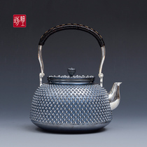 Fine workshop Japanese silver kettle Sterling silver 999 kettle handmade One silver teapot Silver teapot Shotgun No 10