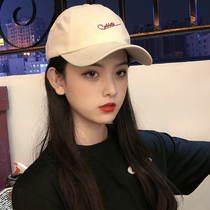 chic spring and summer department soft sister Korean version of the cap female letters embroidery wild soft top baseball cap mens tide