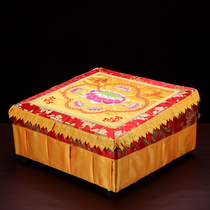 Yuantong Buddha solid wood worship pad Worship Pad Embroidered Lotus kneeling pad Worship Buddha Futon kneeling pad meditation pad Worship stool