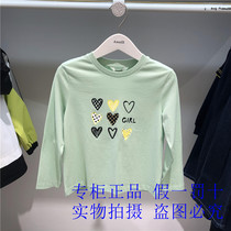 Annil ANEL counter 2021 autumn new female baby children round neck long sleeve sweater AG131728