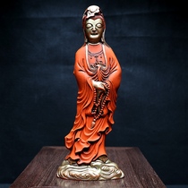 Guanyin StatueOld object Wen Fang Si Bao Hui ink Anhui old ink ingot ink block ink strip Cinnabar ink