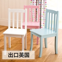 Childrens learning chair home writing backrest chair primary school desk stool writing homework solid wood kindergarten seat
