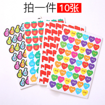 Children Reward Stickers Primary School Students Big Red Flowers encourage praise of cartoon stickers to show excellent reward paper wholesale