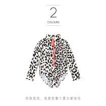 2021 new childrens swimsuit one-piece long sleeve BAO WEN swimsuit girl Baby Baby Baby swimsuit girl child