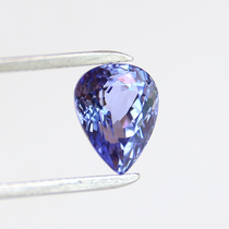 4 01 Carat Blue Tansan Naked Stone Drop Pear Shaped Ring Finish Without Crack And Clean Fire Color Shiny Shiny
