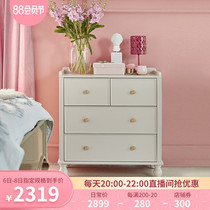 Calvary furniture American solid wood bucket cabinet Childrens four bucket cabinet Bedroom storage cabinet locker small side cabinet