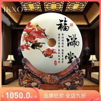 Jade Ping An Buckle Chinese Decoration Living Room Entrance Wine Cabinet Home Wine Rack Home Decoration Housewarming New Home Opening Gift