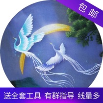 Su embroidery diy kit beginner set has a group of instructions with Traces. Reference single-sided hand decorative painting flower birds