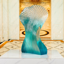 European-style stacked abstract glass fiber reinforced plastic ornaments Sculpture Exhibition Hall hotel model room home soft decoration desktop