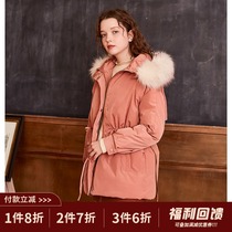 linjou Lingjiu workwear waist cotton dress womens winter coat mid-length thick cotton jacket 2022 new down cotton