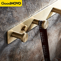 Golden hanging hook row hook wall hanging bathroom wall without hole Nordic bedroom 304 stainless steel towel hook