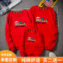 Fried Street high-end parent-child clothing autumn clothing 2021 New Tide mother and daughter mother and child clothing a family of three four family clothes