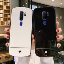 Douyin love oppo a11 mobile phone case Oval a11x couple glass a9x phone case anti-fall oppo a7 phone case couple a7x phone case a5 protection women mirror