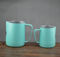 Taiwan BG with Flower Cup 304 stainless steel pull flower bottle tipped milk tank fancy coffee Milk Cup