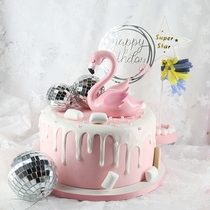 Cake Decoration DISCO Scenarios Mirror Ball Glistening Spherical Hood Cake Pendulum Party Creative Dessert Table Decoration