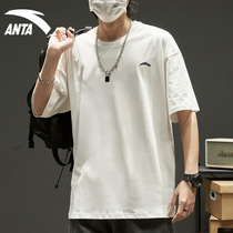 Anta short sleeve mens T-shirt 2021 new summer loose breathable body shirt thin white fashion shirt men