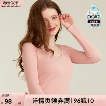 Curious Lady Autumn Winter Style No-Mark Round Collar Thermostatic Warm Underwear Autumn Clothes Autumn Pants Suit Womens Bottom Inner Lap Comfort