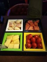 Bar creative grid fruit plate rack KTV fruit snack plate Dry fruit platter does not shine nine-grid snack plate